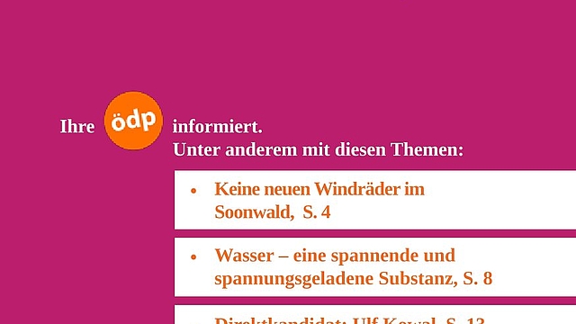 ÖDP Kommunal aktiv 1. Ausgabe ÖDP Kommunal aktiv 1. Ausgabe